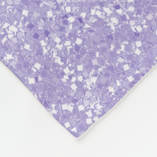 Lila Glitzer Monogram-Knöchel Fleecedecke (Ecke)
