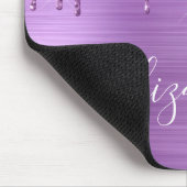 Lila Glitzer Monogram-Maus-Pad zum Driften Mousepad (Ecke)
