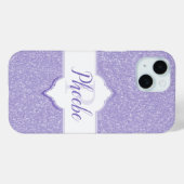 Lila Glitzer Monogram Samsung Galaxy Fall Case-Mate iPhone Hülle (Rückseite (Horizontal))