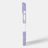 Lila Glitzer Monogram Samsung Galaxy Fall Case-Mate iPhone Hülle (Rückseite / Links)