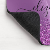 Lila Glitzer Mousepad (Ecke)