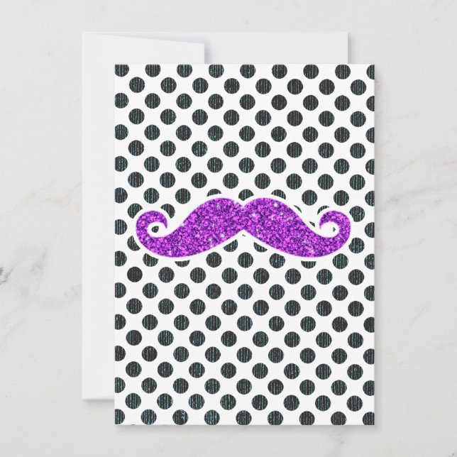 LILA GLITZER MUSTACHE POLKA DOTS (Vorderseite)