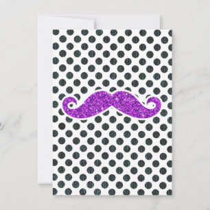 LILA GLITZER MUSTACHE POLKA DOTS