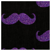 Lila Glitzer Mustache Stoff (Nahaufnahme)