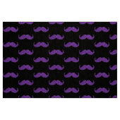 Lila Glitzer Mustache Stoff (Fat Quarter (45,7 x 55,9 cm))