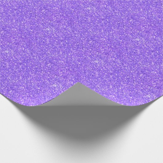 Lila Glitzer-Muster Geschenkpapier (Ecke)