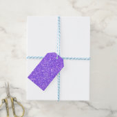 Lila Glitzer-Muster-Tags Geschenkanhänger (Mit Garn)