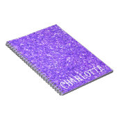 Lila Glitzer-Musterheft Notizblock (Rechte Seite)
