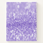 Lila Glitzer - Notebook personalisieren Notizblock (Rückseite)