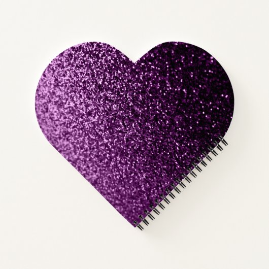 Lila Glitzer Notizblock (Rückseite)