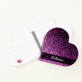 Lila Glitzer Notizblock (Innenseite)