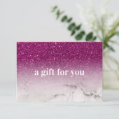 Lila Glitzer Ombre Marble Salon Makeup Boutique (Stehend Vorderseite)