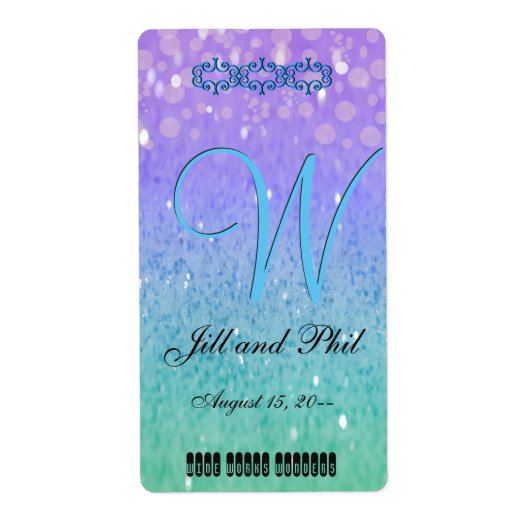 Lila Glitzer Patio Lantern Confetti Glam Blue (Vorne)