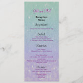 Lila Glitzer Patio Lantern Confetti Glam Glow Menükarte (Vorderseite)