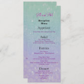 Lila Glitzer Patio Lantern Confetti Glam Glow Menükarte (Vorne/Hinten)