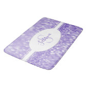 Lila Glitzer personalisieren Bath Mat Badematte (Schrägansicht)