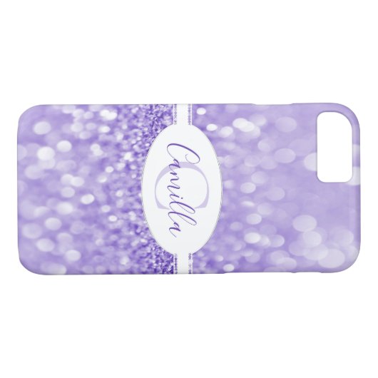 Lila Glitzer personalisieren Case-Mate-iPhone Case-Mate iPhone Hülle (Rückseite (Horizontal))