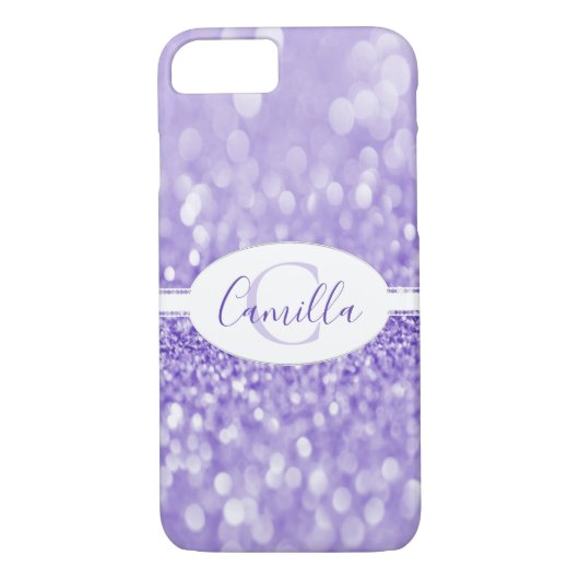 Lila Glitzer personalisieren Case-Mate-iPhone Case-Mate iPhone Hülle (Rückseite)