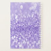 Lila Glitzer Personalisieren Planer (Rückseite)