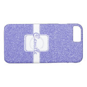 Lila Glitzer Personalisiert Case-Mate iPhone Case (Rückseite (Horizontal))