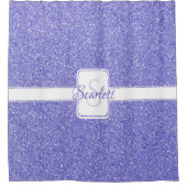Lila Glitzer Personalisiert Duschvorhang (Vorderseite)