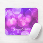 Lila Glitzer Personalisiert Girly Mousepad (Mit Mouse)