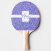 Lila Glitzer Personalisiert Ping Pong Paddle Tischtennis Schläger (Vorderseite)
