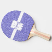Lila Glitzer Personalisiert Ping Pong Paddle Tischtennis Schläger (Seitenansicht)
