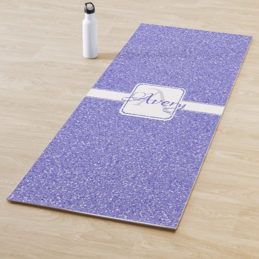 Lila Glitzer Personalisiert Yoga Mat Yogamatte (Beispiel)