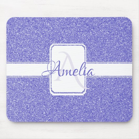 Lila Glitzer Personalisierte Maus-Pad Mousepad (Vorne)