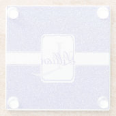 Lila Glitzer Personalisierter Untersetzer (Rückseite)