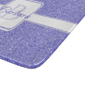 Lila Glitzer Personalisierter Zuschnitt Schneidebrett (Ecke)