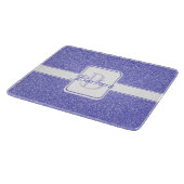 Lila Glitzer Personalisierter Zuschnitt Schneidebrett (Ecke)