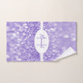 Lila Glitzer Persönliche Badetücher Badhandtuch Set (Handtuch)