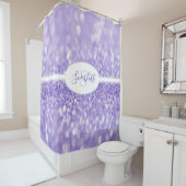 Lila Glitzer Persönlicher Duschvorhang (Beispiel)