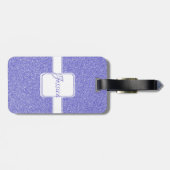 Lila Glitzer Persönlicher Gepäckträger Gepäckanhänger (Rückseite horizontal)