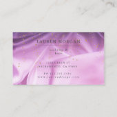 lila Glitzer-Satin-Visitenkarte Visitenkarte (Rückseite)
