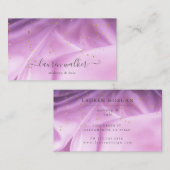 lila Glitzer-Satin-Visitenkarte Visitenkarte (Vorne/Hinten)