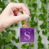 Lila Glitzer Schlüsselanhänger (Hand)