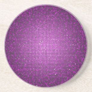 Lila Glitzer Sequin der Disco Glitz Muster Unterse Sandstein Untersetzer
