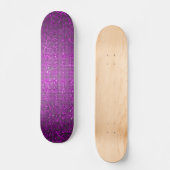 Lila Glitzer Sequin Disco Alte Schule Skateboard (Vorderseite)