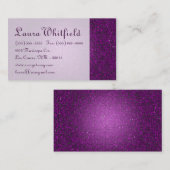 Lila Glitzer Sequin Disco Glitz Business Card Visitenkarte (Vorne/Hinten)