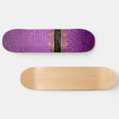 Lila Glitzer Sequin Disco Glitz Comp Skateboard (Horizontal)