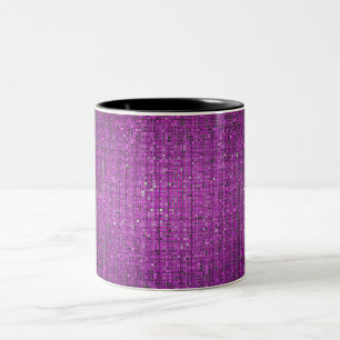 Lila Glitzer Sequin Disco Glitz Tasse Cup