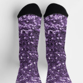 Lila Glitzer Socken (Oben)