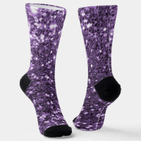 Lila Glitzer Socken
