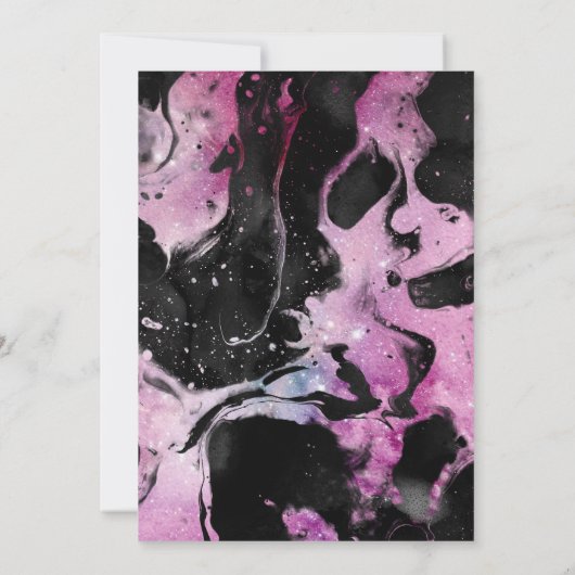 Lila Glitzer Sparkle Junggeselinnen-Abschied Einladung (Rückseite)