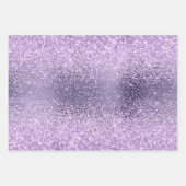 Lila Glitzer-Sparkle-Muster Geschenkpapier Set (Vorderseite 3)