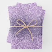Lila Glitzer-Sparkle-Muster Geschenkpapier Set (Beispiel)