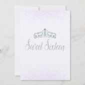 Lila Glitzer & Spitzen, Sweet 16 Einladungen (Rückseite)